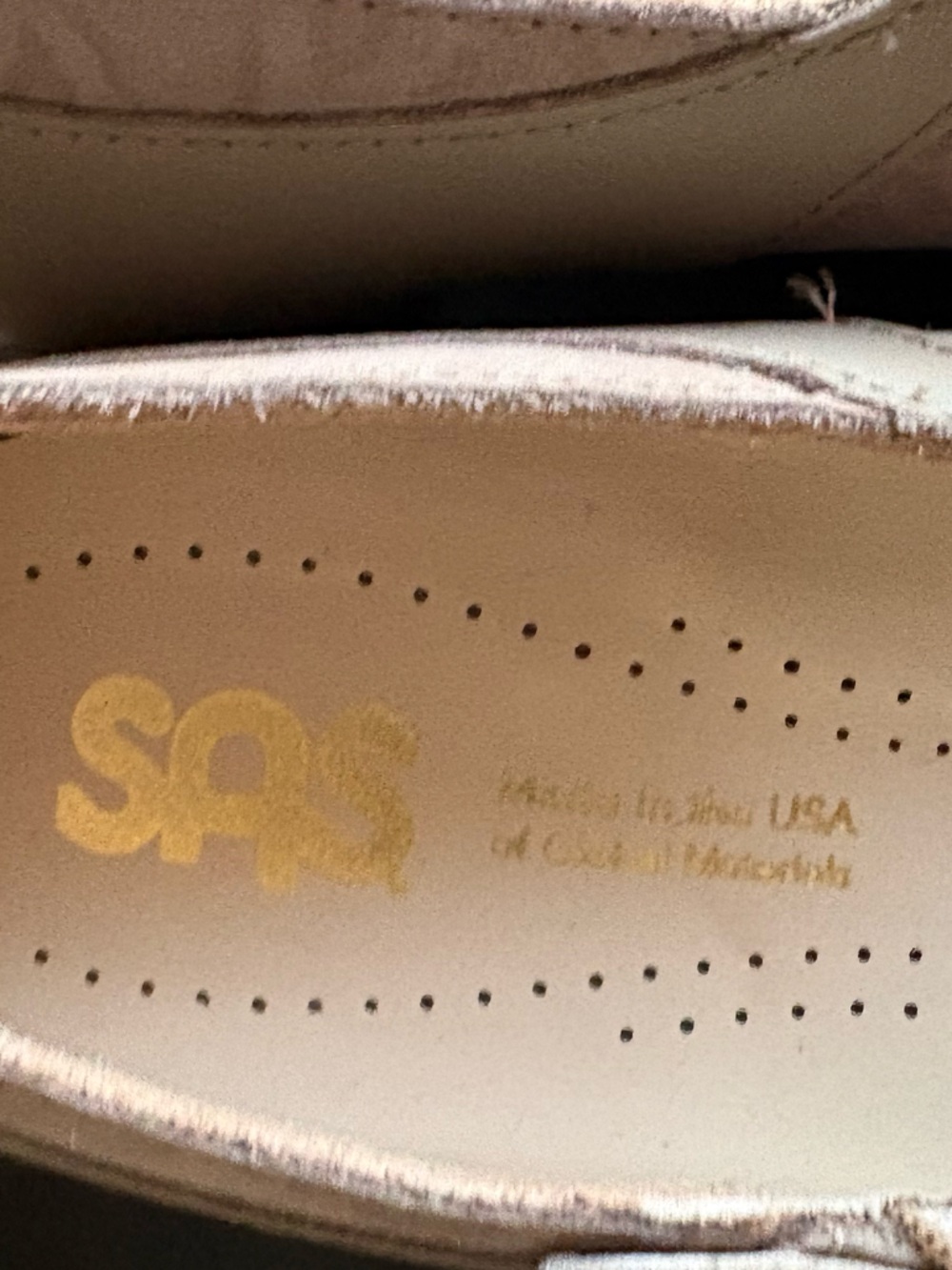 SAS Isabel Mary Jane Heels Taupe Snake Leather Pumps Size 8.5 Wide - Picture 8 of 13